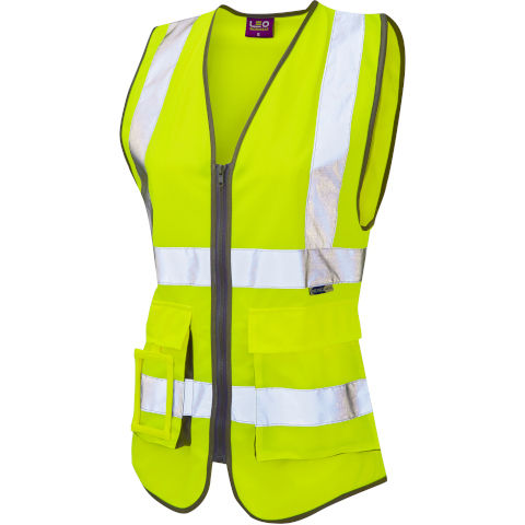 Leo Workwear Hi Vis Lynmouth Women's Superior Waistcoat