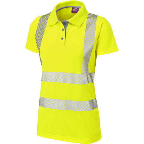 Leo Workwear Hi Vis Pippacott Coolviz Ultra Women's Polo Shirt