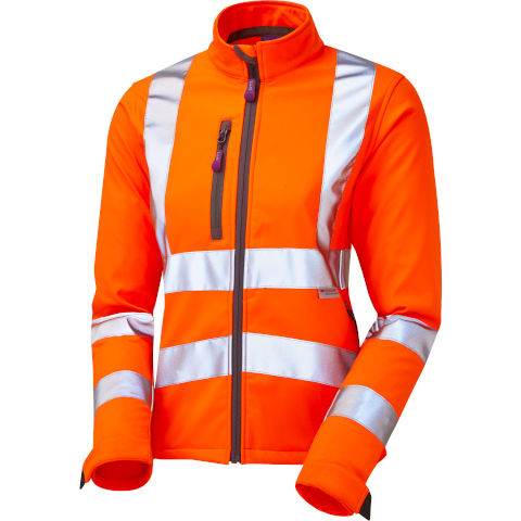 Leo Workwear Honeywell Iso 20471 Class 2 Womens Softhell Jacket